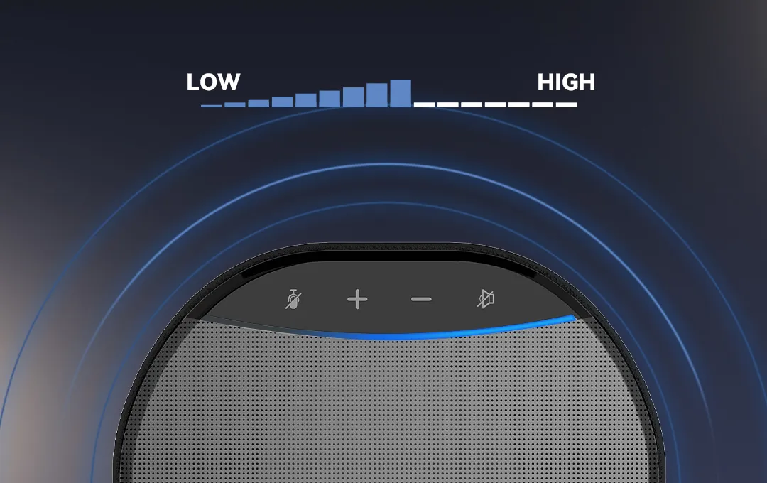 speakerphone m6 have stepless volume adjustment