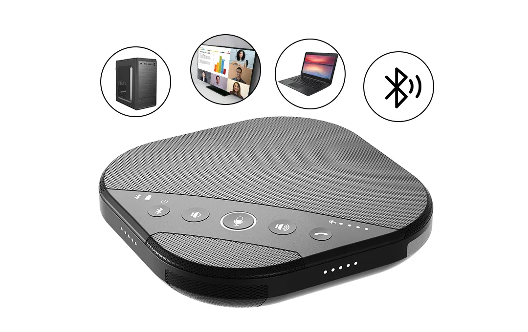m09 speakerphone can be bluetooth connected to desktop, smart tv and laptop