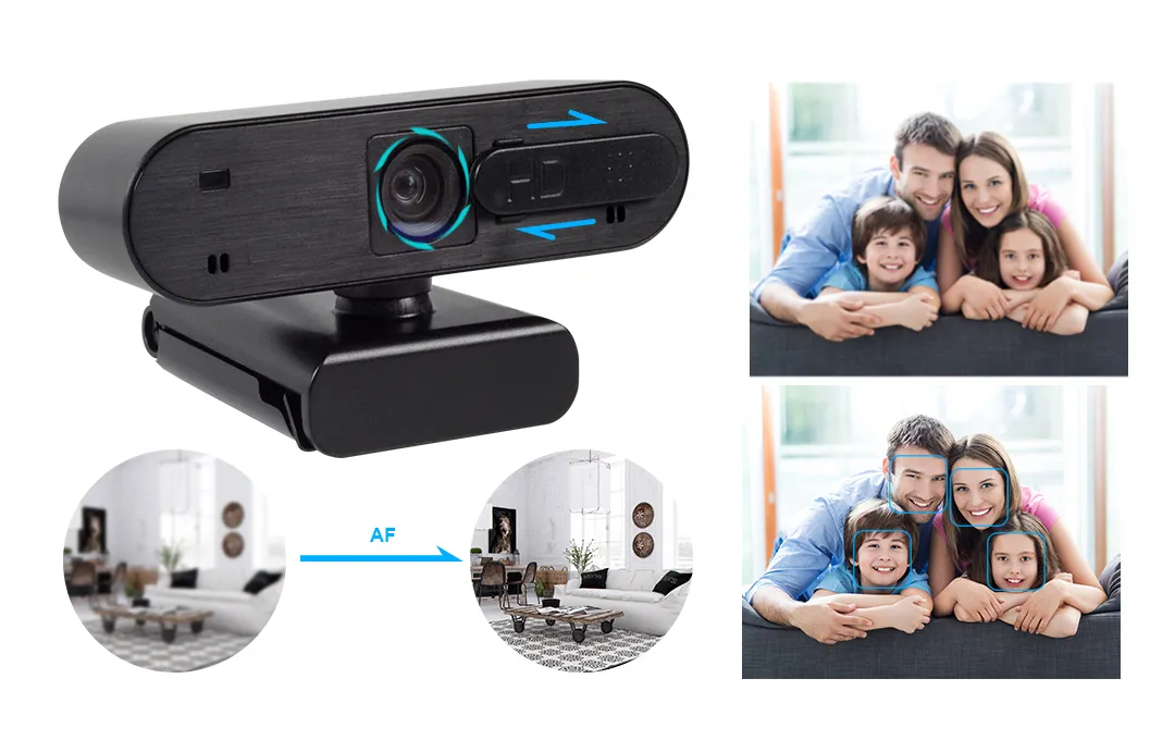 With auto foucs, webcam h703b can be identify human face more accurate