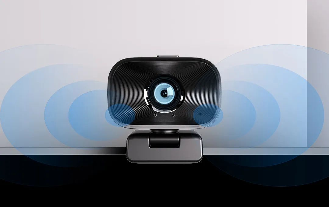 H721C camera with built-in dual omnidirectional stereo microphones to support max 5 meters voice pick up