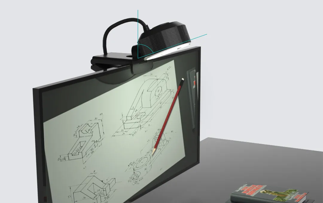 H780 camera equipped with flexible clip to capture what you shown on the table