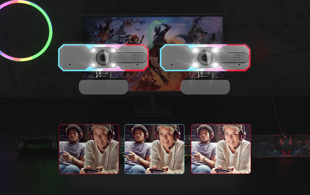 with 3 level brightness adjust in camera h782 improve face looking in low light environment