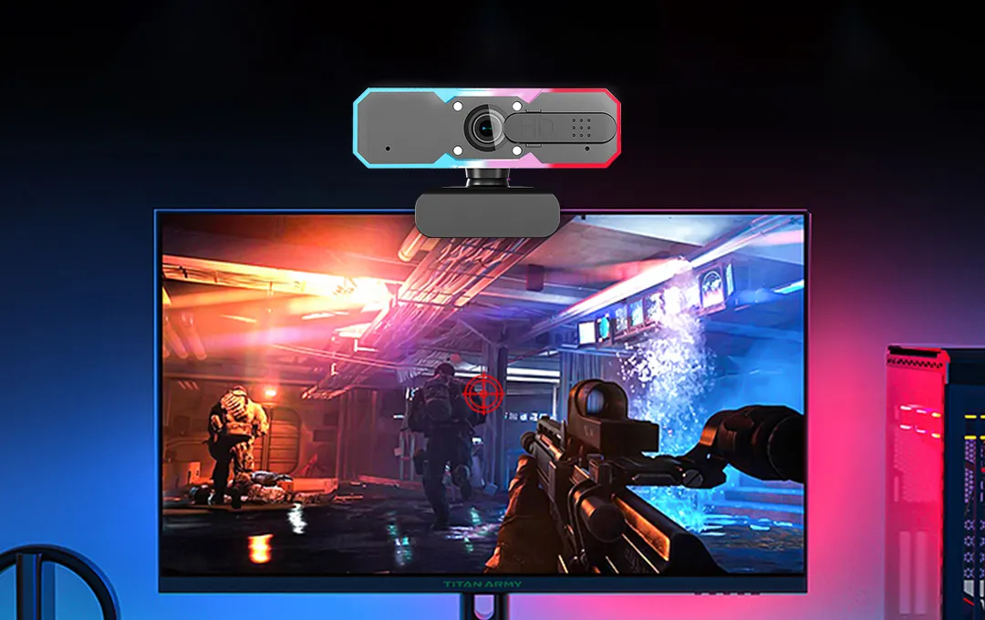 The RGB moodlight and 60fps from usb camera h782 perfect for gaming